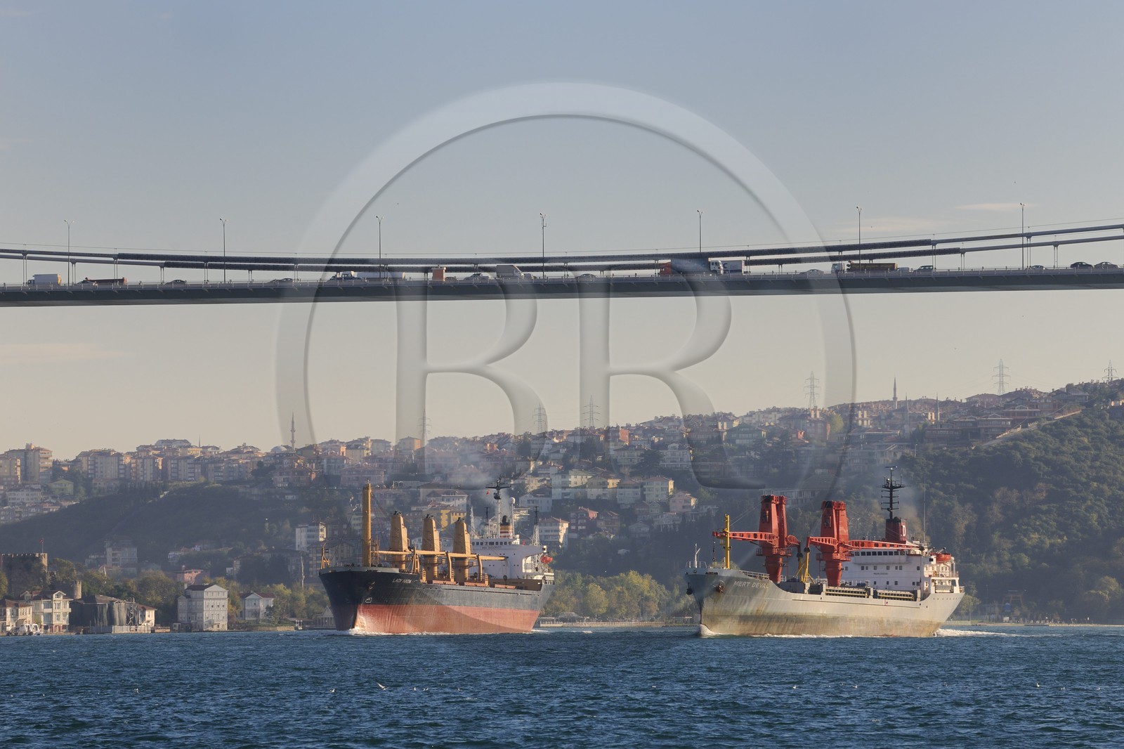 Turquie, Istanbul, le Bosphore et le pont Fatih