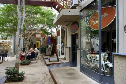 South Africa, Gauteng Province, Johannesburg, the 44 Stanley site was once a series of industrial 1930′s buildings and has been developed into a collection of speciality boutiques, foodie stops and design studios