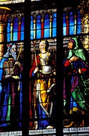 France, Gers, Auch, stained glass windows in Saint Marie's Cathedral