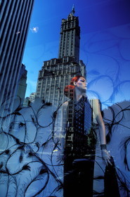 United States, New York City, Upper Midtown, the Fifth Avenue in the ìBergdorf Goodman shop window