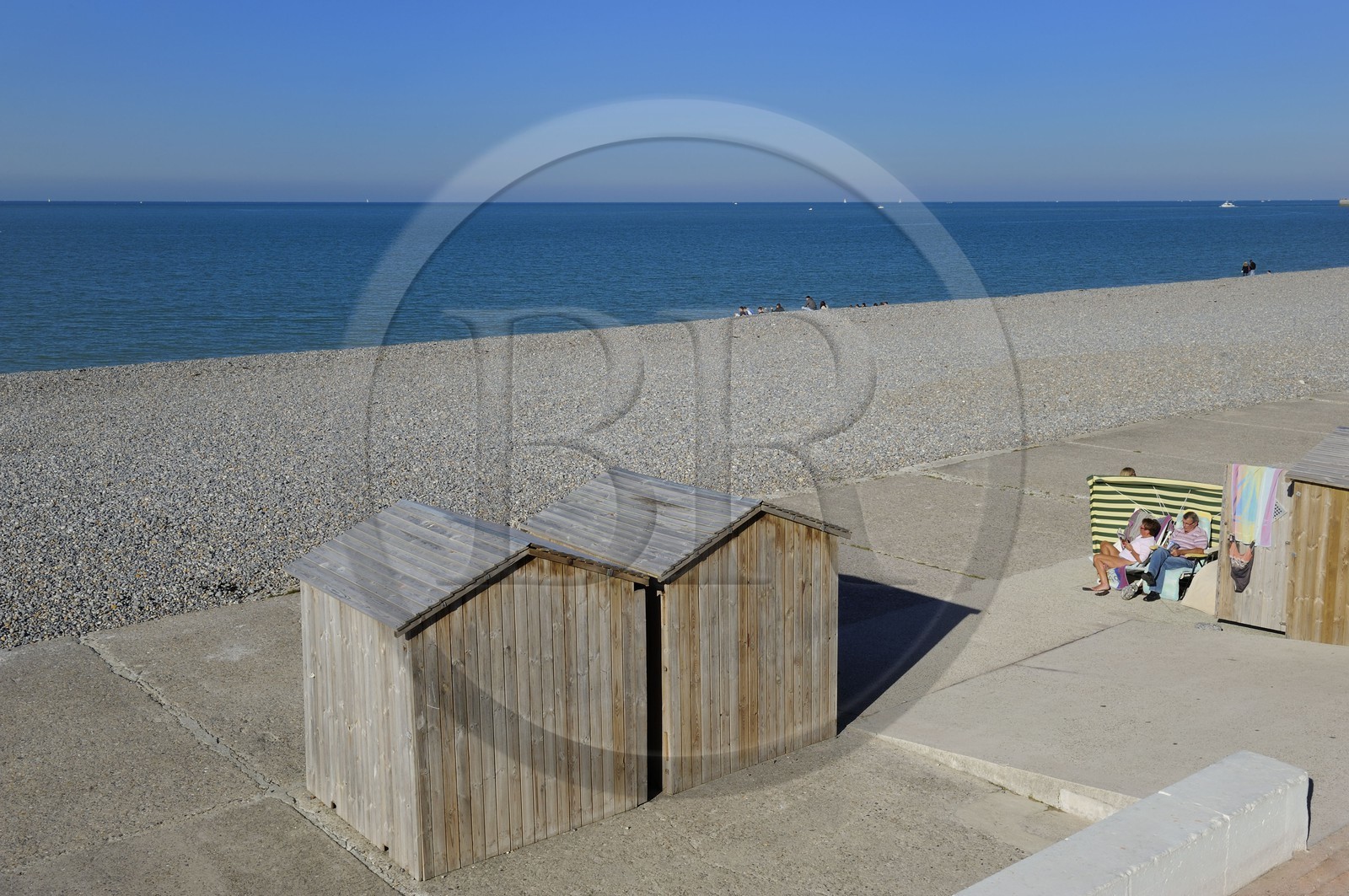 France, Seine-Maritime (76), Dieppe, la plage de galets