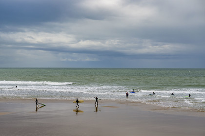 France, Vendée (85), Longeville-sur-Mer, plage des Conches renommée pour son spot de surf Bud Bud