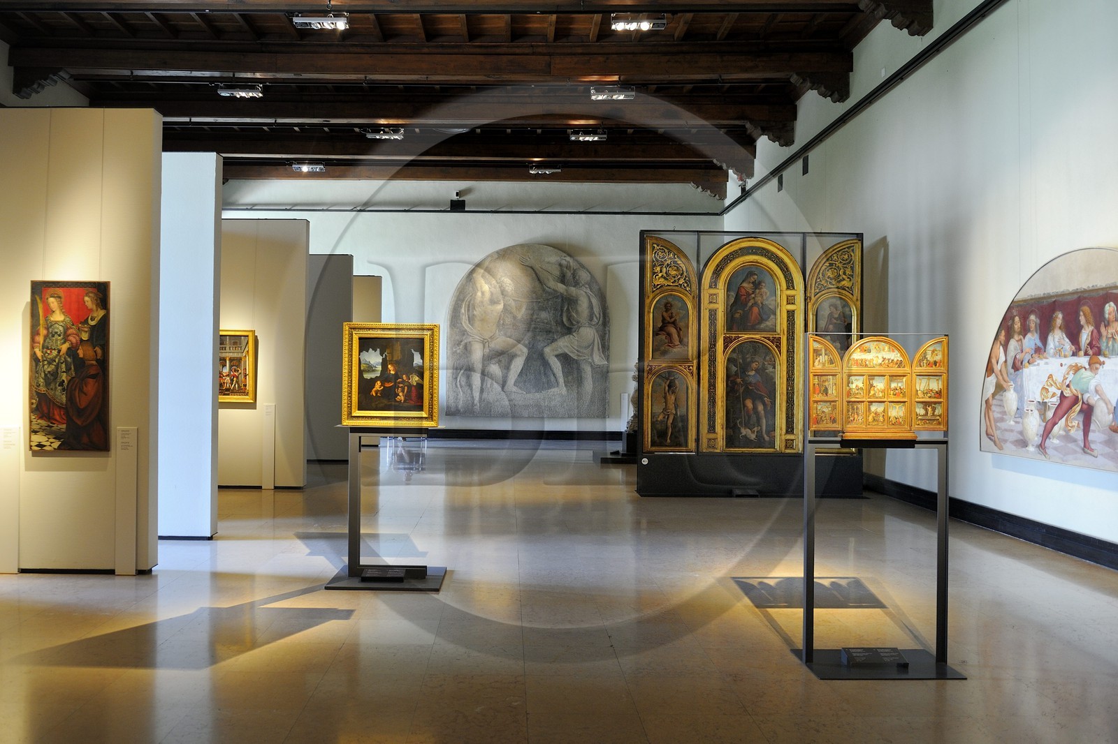 Italie, Lombardie, Milan, le Castello Sforzesco (château des Sforza), la pinacothèque