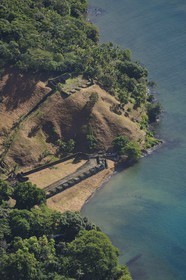 Panama, Colon Province, Portobelo, listed as World Heritage by UNESCO, Castillo de San Fernando dating from the Spanish era (aerial view)