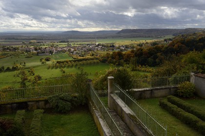 France, Meuse, Lorraine Regional Park, Cotes de Meuse, Hattonchatel, the village of Vigneulles-les-Hattonchatel in the Woevre plain