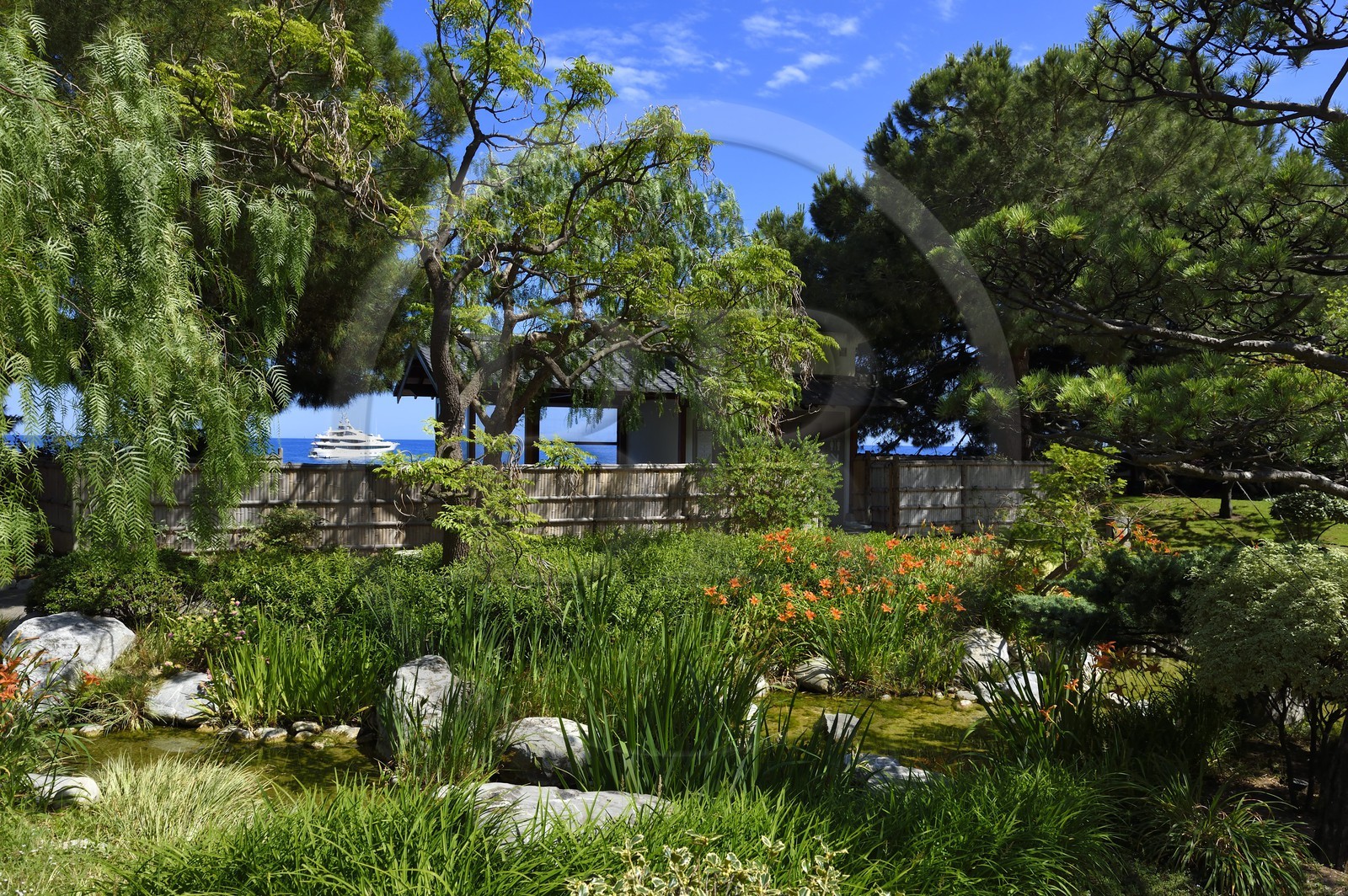 Principauté de Monaco, Monaco, Monte-Carlo, le Jardin Japonais par l'architecte paysagiste Yasuo Beppu