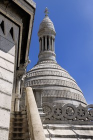 France, Paris (75), Montmartre, le dôme de la basilique du Sacré-Cœur de l'architecte Paul Abadie achevée en 1914