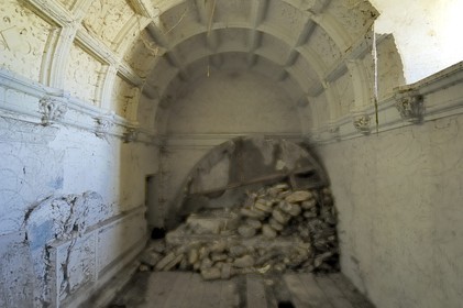 France, Indre et Loire, Chateau de Chenonceau of Renaissance style built between 1513 and 1522, the crypt under the chapel