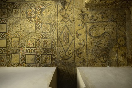 Spain, Andalusia, Cordoba, historical center listed as World Heritage by UNESCO, Mezquita, the Mosque cathedral, original floor dating from before the mosque