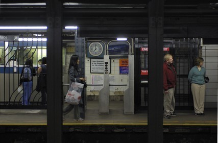 Etats-Unis, New York, Manhattan,  dans le Metro