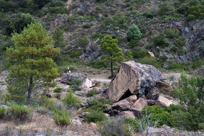 France, Var, Frejus, remnant of the Malpasset dam that ruptured December 2, 1959
