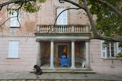 France, Haute Corse, Cap Corse, Sisco, the Gaspari-Ramelli palace (Palazzi or House of American from 1850) built by Dr. Santos (Toussaint) Gaspari who was governor in Venezuela