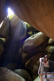 France, Finistere, Parc Naturel Regional d'Armorique (Armorique Natural Regional Park), Huelgoat, granitic chaos of the Huelgoat forest, place called The Devil's Hole ( Le Trou du Diable)