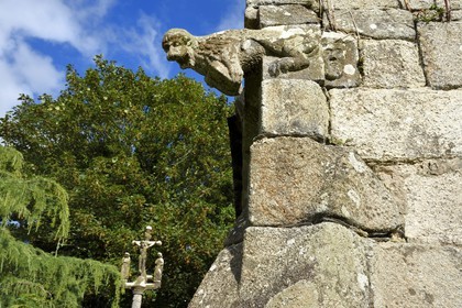 France, Finistère (29), environs de Plouguernau, sculpture de la Chapelle du Traon