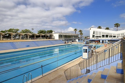 France, Var, Toulon, the commercial port pool (1970-1972) by architect Alfred Ludovic Henry