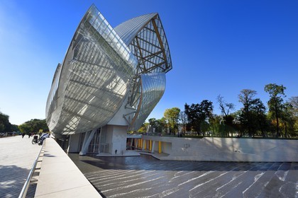 France, Paris, Louis Vuitton Foundation by architect Frank Gehry (a special authorization is required before publication)