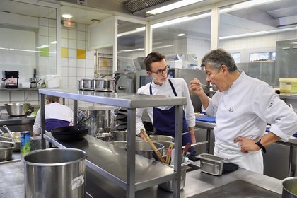 France, Haute Loire, Saint Bonnet le Froid, Régis and Jacques Marcon 3-star restaurant, chef Jacques Marcon