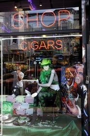 United States, California, San Francisco, formerly Hippie district of Haight-Ashbury, inside a shop of tabacco, marijuana pipes and bongs