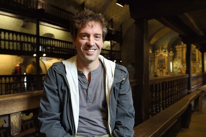 France, Pyrenees Atlantiques, Basque Country, Saint Etienne de Baigorry, Saint-Etienne (St. Stephen's) Church, the historian Antton Curutcharry