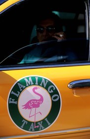 United States, Florida, Miami, yellow taxis
