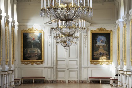 France, Yvelines, Chateau de Versailles, listed as World Heritage by UNESCO, the Grand Trianon, gallery exhibits 21 paintings of the Versailles Grove by Cotelle