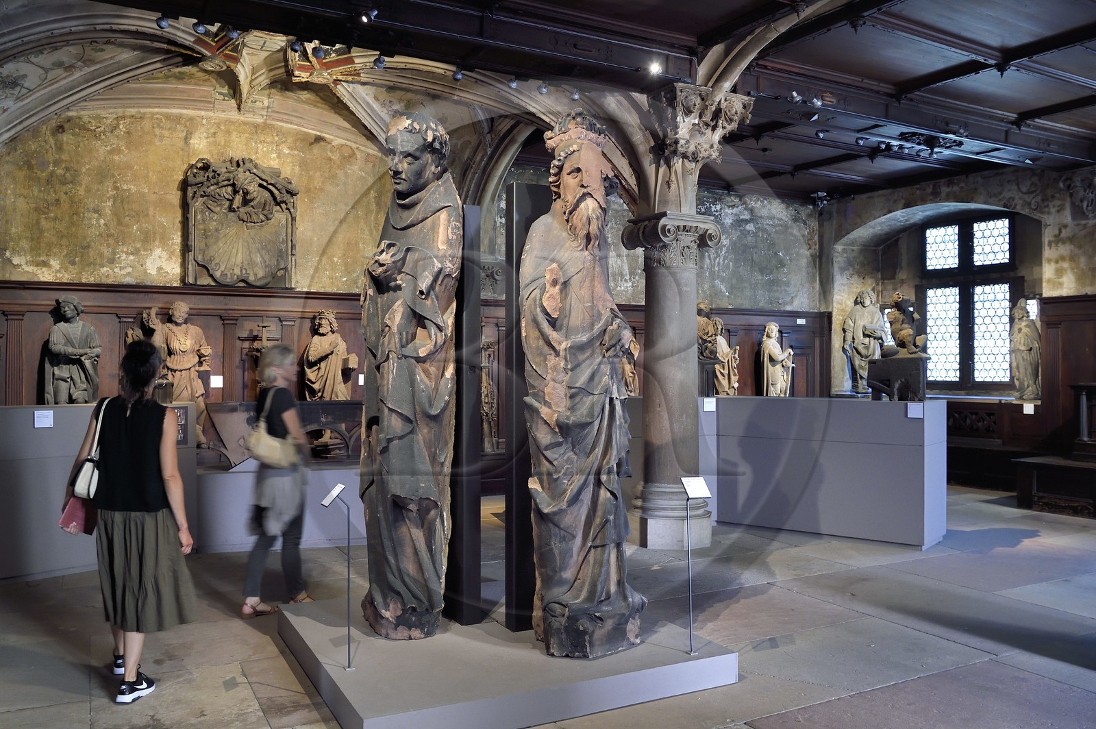France, Bas-Rhin (67), Strasbourg, vieille ville classée au Patrimoine Mondial de l'UNESCO, musée de l'Oeuvre Notre Dame et Arts du Moyen-Age, salle de la Loge, statuaire du XIIIe siècle provenant de la cathédrale