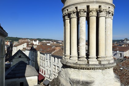 France, Dordogne (24), Périgord Blanc, Périgueux, Cathédrale Saint-Front, étape sur le chemin de Saint-Jacques-de-Compostelle site classé Patrimoine Mondial de l'UNESCO, clocheton