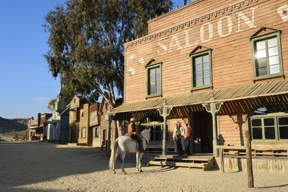 Spain, Andalusia, Almeria Province, Tabernas Desert, Fort Bravo Texas-Hollywood Amusement park where the 7 Mercenaries from John Sturges, Les Petroleuses from Christian-Jaque and A Fistful of Dollars from Sergio Leone were filmed