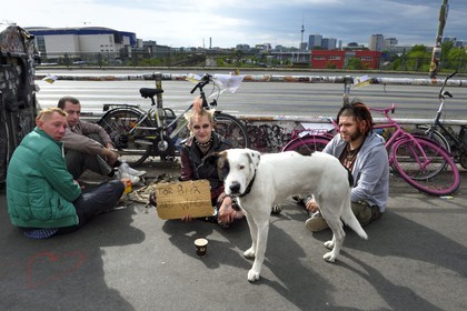 Germany, Berlin, railroad station Warschauer Strasse, For beer and weed