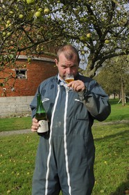 France, Seine-Maritime, Bretteville-du-Grand-Caux, Clos masure, a typical farm of Normandy that houses the Ecomuseum of the Apple and Cider in the farm, Vincent Godefroy cider producer