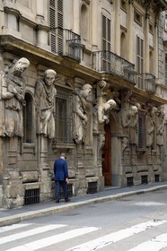 Italie, Lombardie, Milan, atlantes de la Casa Degli Omenoni