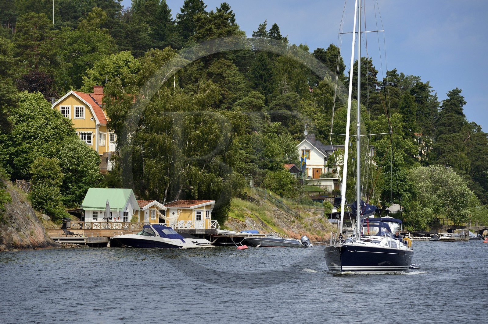 Suède, archipel de Stockholm, commune de Nacka à l'Est de la ville