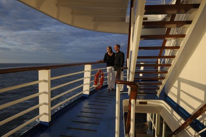 Greenland, on board of Princess Danae cruise ship in the Atlantic Ocean