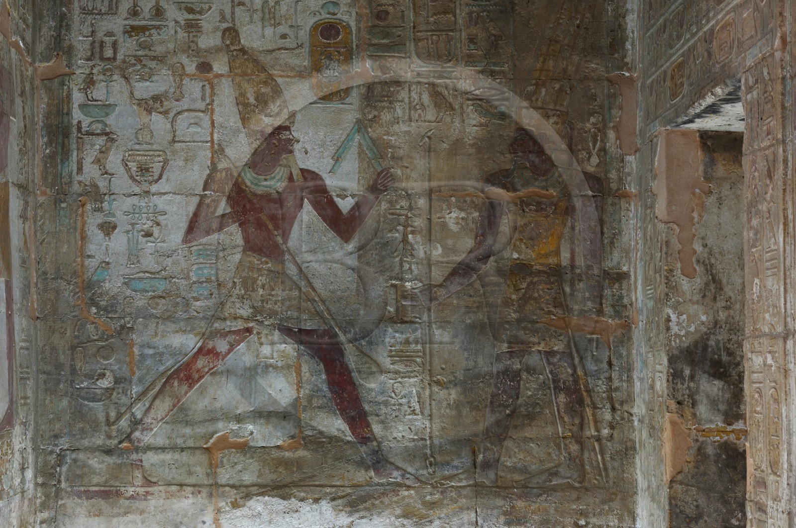 Egypte, Haute Egypte, Nubie, Lac Nasser, site d'Amada, temple d'Amon, le pharaon Thoutmosis III