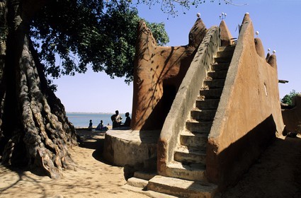 Mali, a small mosque in Segou, on the Niger riverside