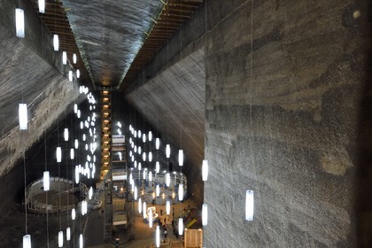 Romania, Transylvania, Cluj region, Turda, former Turda salt mine whose exploitation began in Roman times transformed into a leisure center and health
