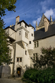 France, Loire Atlantique, Nantes, Bouffay district, Gothic manor of La Psallette (15th century) at the foot of the Saint Pierre and Saint Paul cathedral