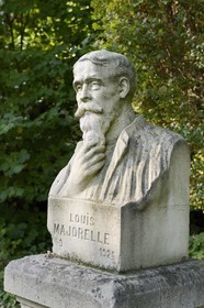 France, Meurthe-et-Moselle, Nancy, Ecole de Nancy Museum in the former estate of Eugene Corbin, bust of Louis Majorelle by Eugene Gatelet