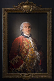 France, Côte-d'Or (21), Montbard, Musée Parc Buffon, le naturaliste Georges-Louis Leclerc de Buffon, portrait par Drouais, huile sur toile, 1761