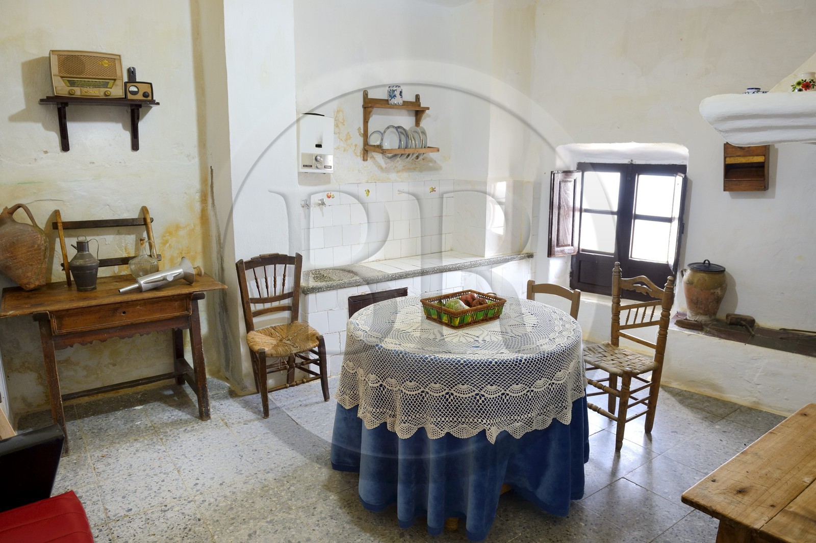 Espagne, Andalousie, province de Grenade, village de Yegen dans la region des Alpujarras, petit musée consacré à l'écrivain britannique Gerald Brenan dans les années 1920
