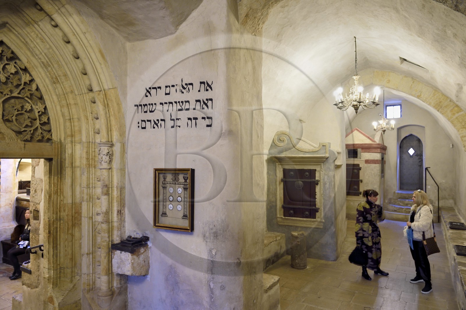 République Tchèque, Prague, centre historique classé Patrimoine Mondial de l'UNESCO, quartier juif de Josefov, la synagogue Vieille-Nouvelle du XIII siècle République Tchèque, Prague, centre historique classé Patrimoine Mondial de l'UNESCO, quartier juif de Josefov, la synagogue Vieille-Nouvelle du XIII siècle