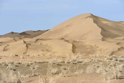 Iran, Province d'Ispahan, désert du Dasht-e Kavir, Mesr dans la région de Khur et Biabanak, dunes de sable