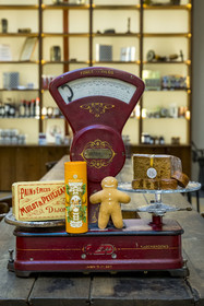 France, Cote d'Or, Dijon, the gingerbread factory of the Mulot et Petitjean house, the flagship products