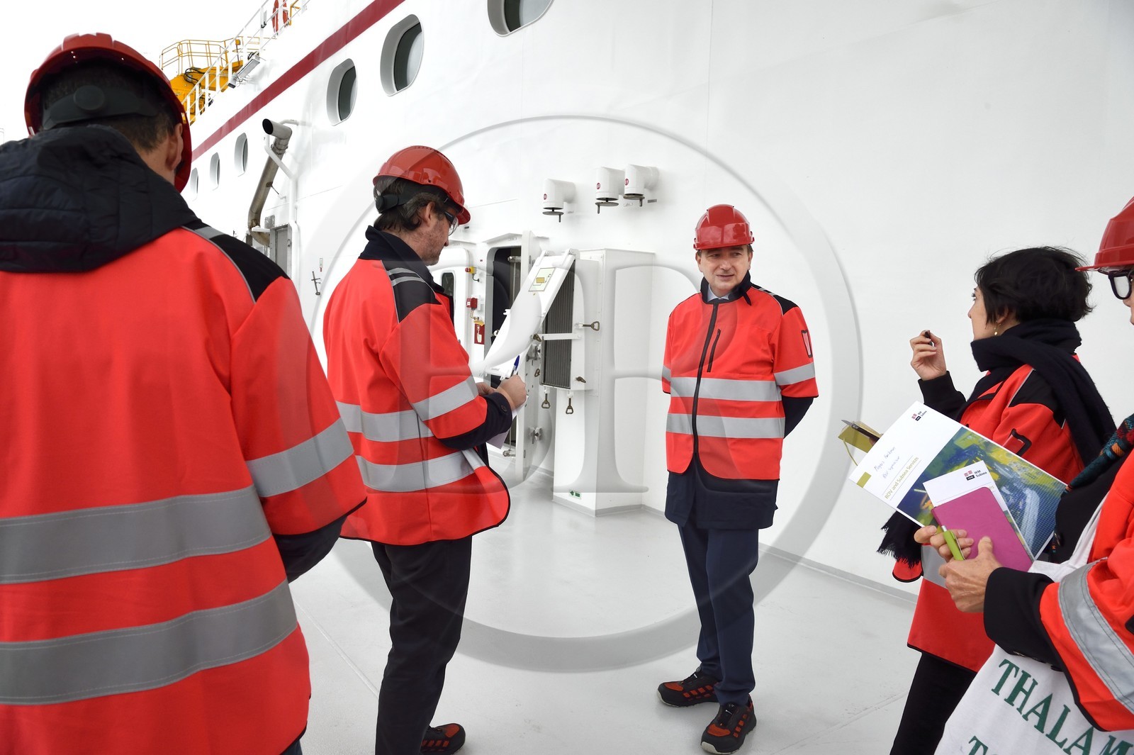 Norvège, comté d'Ostfold, Halden, navire cablier Nexans Aurora, Christopher Guérin, directeur général de Nexans