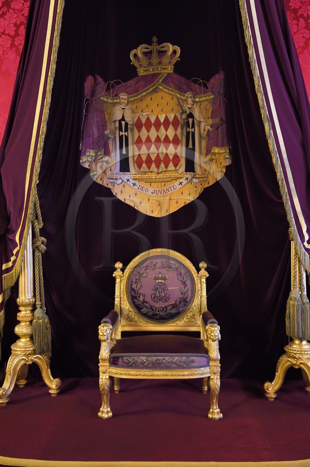 Principauté de Monaco, Monaco, le Rocher, le palais princier, Salle du Trone Principauté de Monaco, Monaco, le Rocher, le palais princier, Salle du Trone