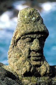 France, Ille et Vilaine, Rotheneuf, sculpted Rocks by Father Foure between 1870 and 1903