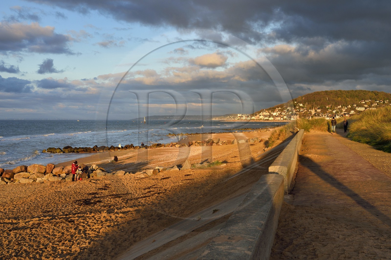 France, Calvados (14), Pays d'Auge, la côte Fleurie, Cabourg, la plage de la station balnéaire