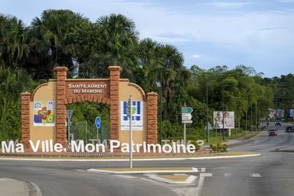 France, French Guiana, Saint-Laurent-du-Maroni, the city gates