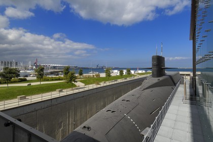 France, Manche (50), Cherbourg, Cité de la Mer, ancien sous-marin nucléaire Le Redoutable en service entre 1967 et 1991