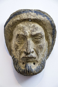 France, Paris (75), le musée du sculpteur Antoine Bourdelle, autoportrait, masque en corbeau d'architecture, exposition des Arts Décoratifs de (1925)